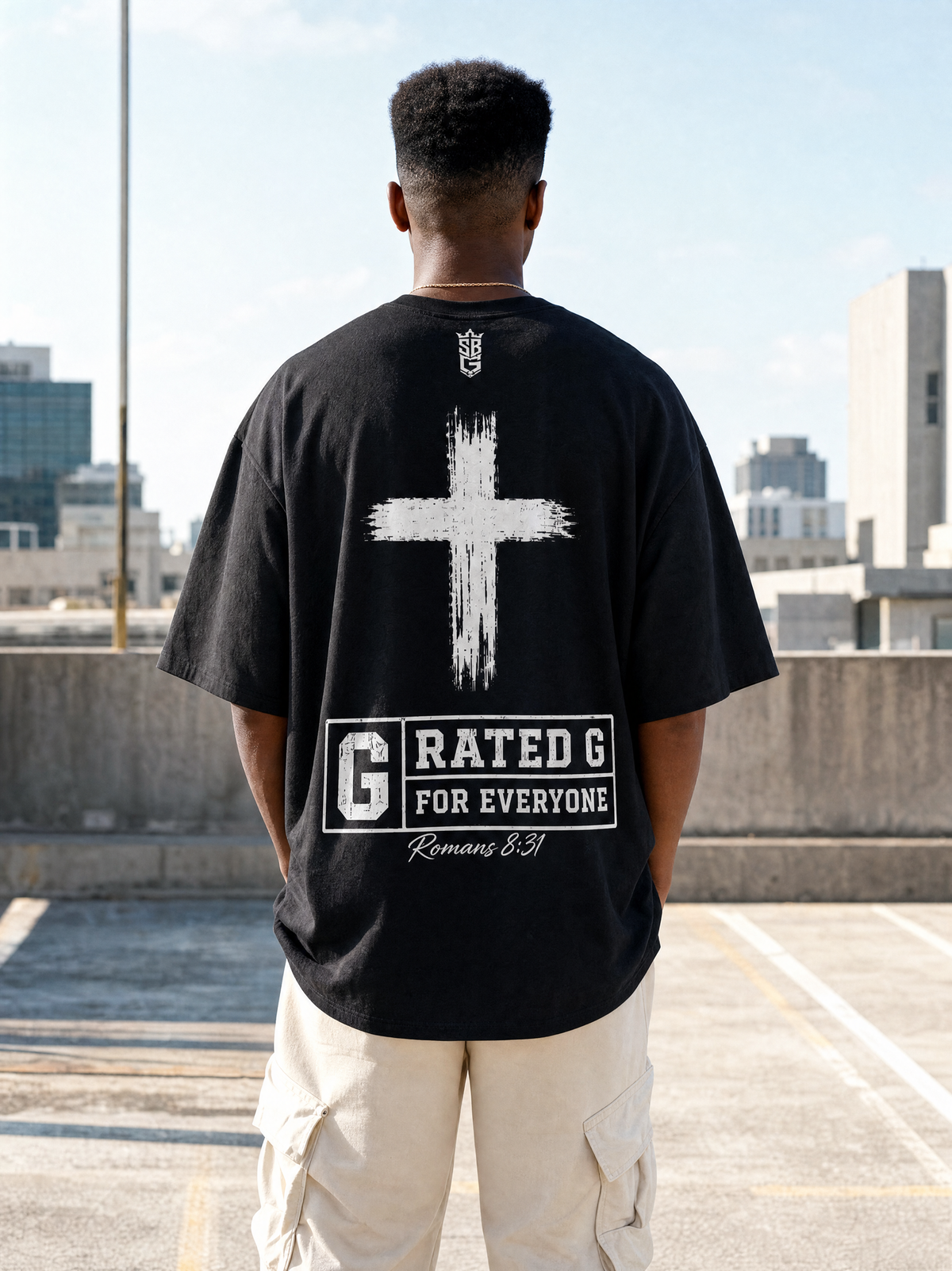 Sponsored by God Tee ( Heavy Weight Oversize)