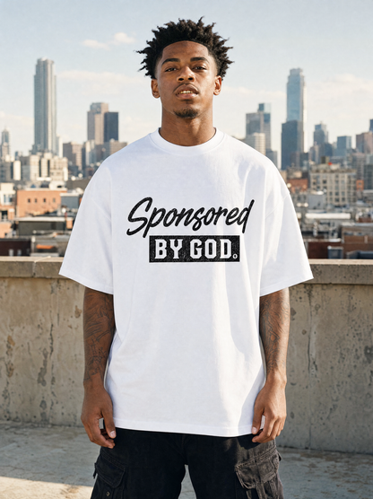 Sponsored by God Tee ( Heavy Weight Oversize)