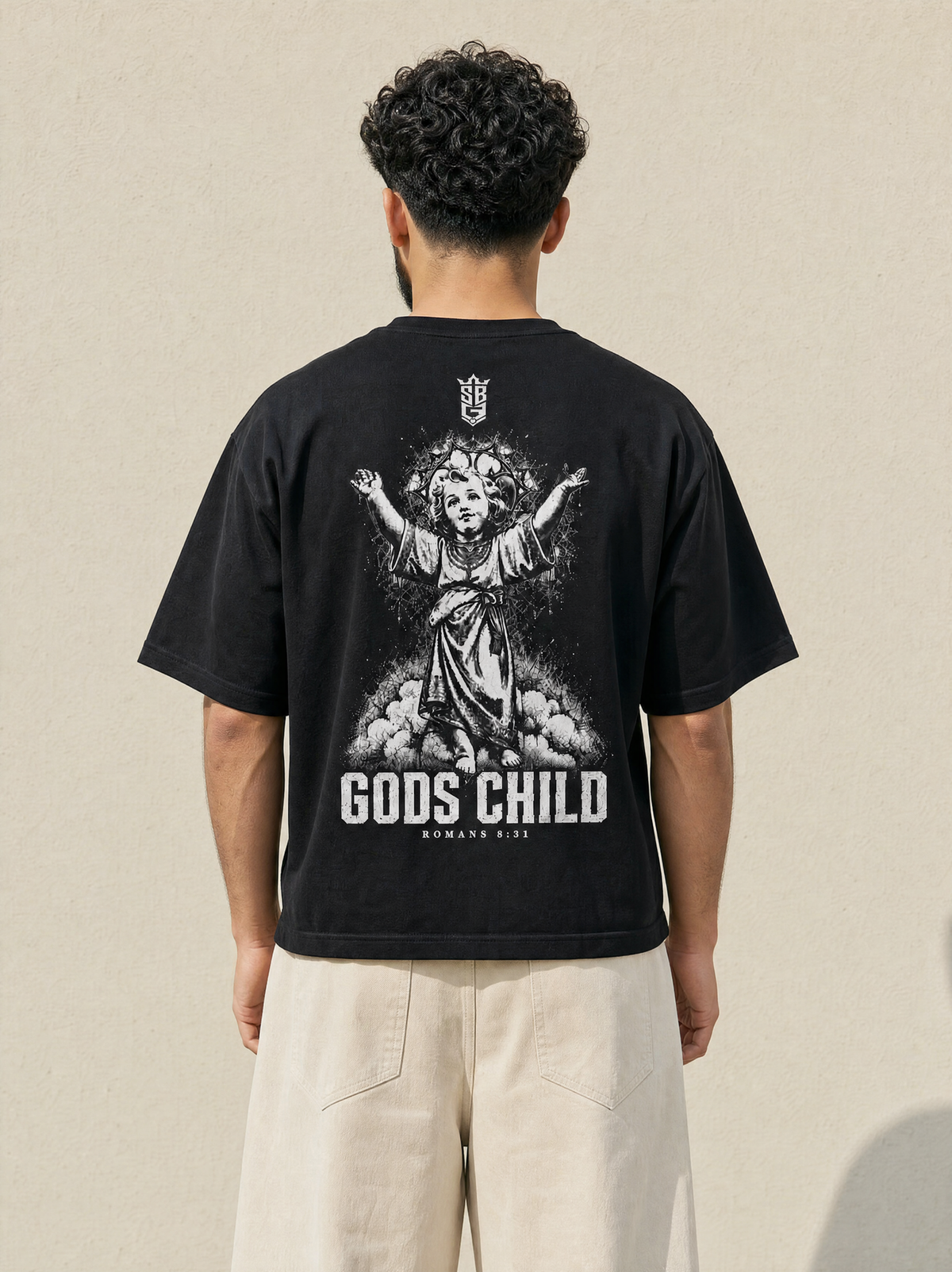 God's Child (Heavy Weight Cropped T‑Shirt)
