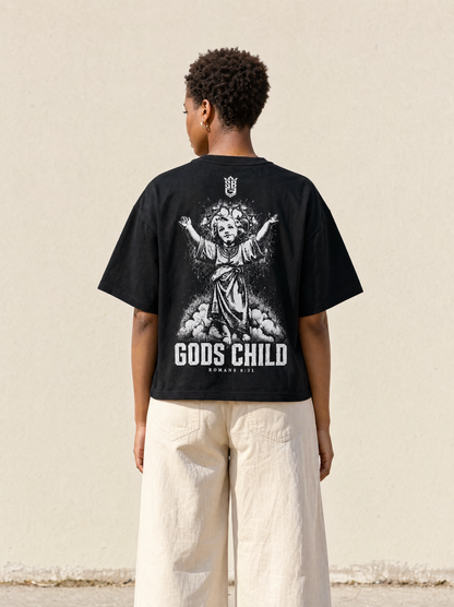 God's Child (Heavy Weight Cropped T‑Shirt)