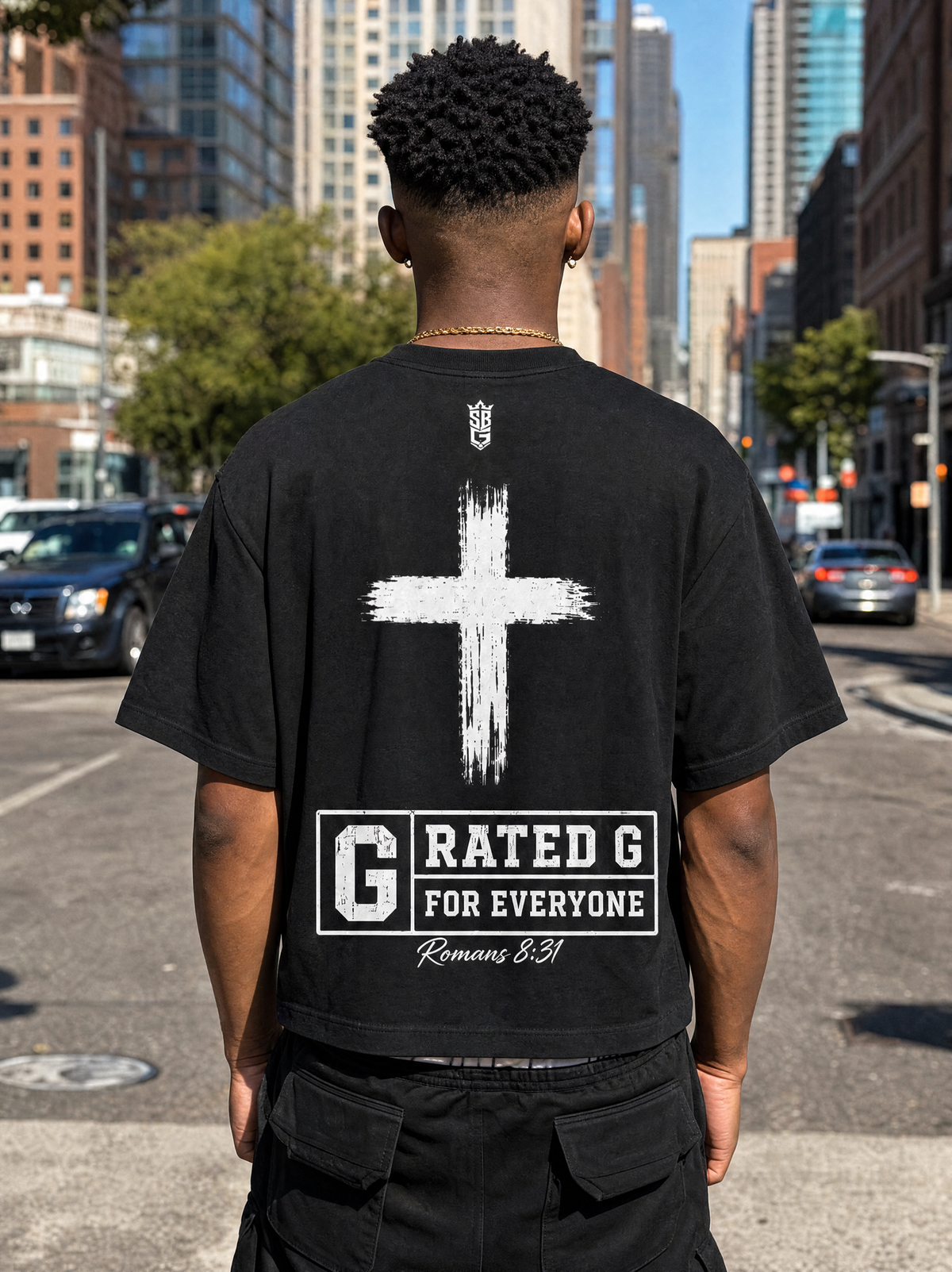 Sponsored By God (Heavy Weight Cropped Tee)