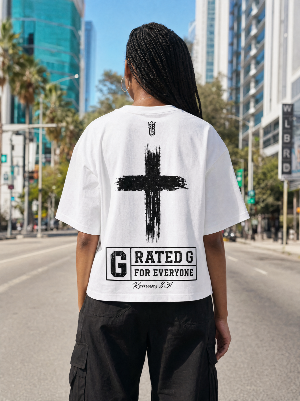 Sponsored By God (Heavy Weight Cropped Tee)