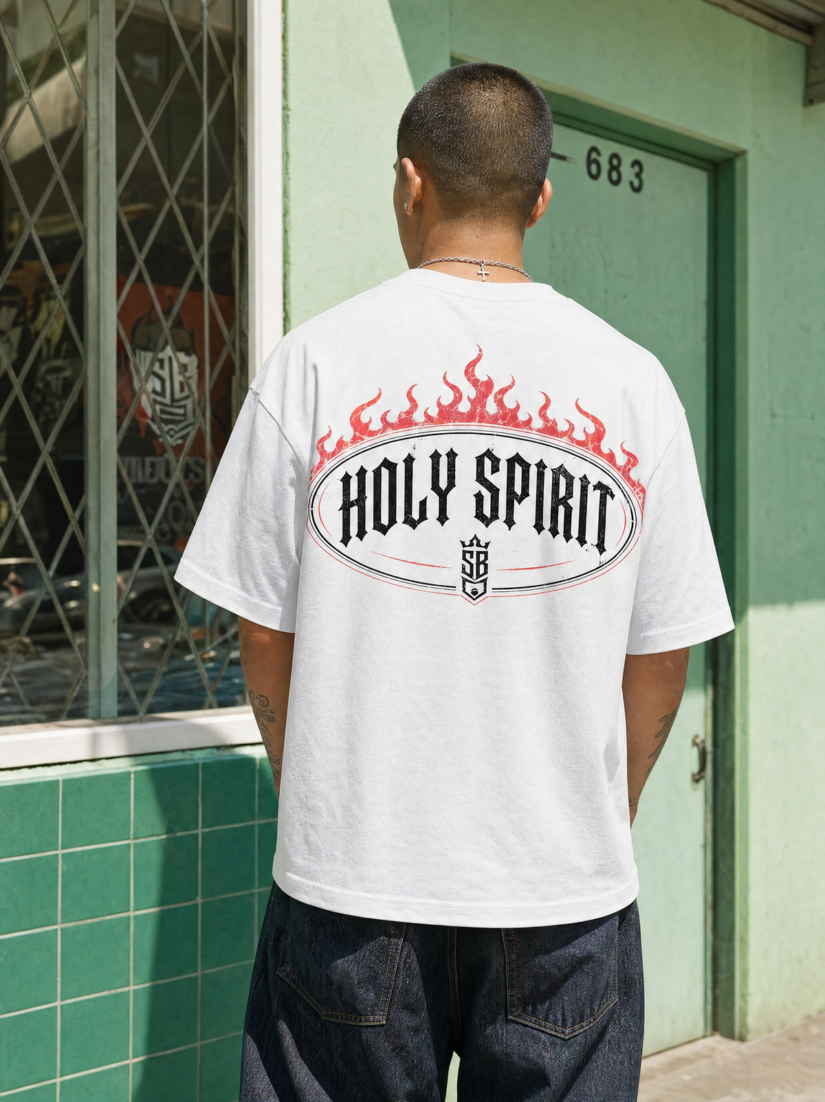 Holy Spirit (Heavy Weight Cropped T-Shirt)