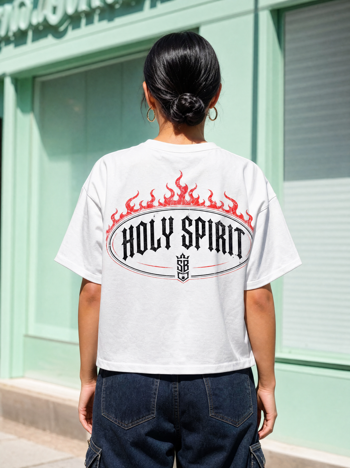 Holy Spirit (Heavy Weight Cropped T-Shirt)