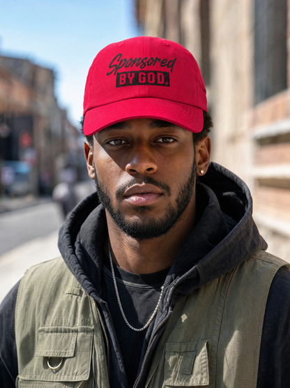 Dad Cap — "Sponsored By God" Embroidered Hat