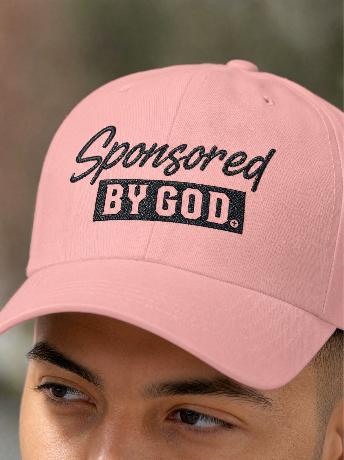 Dad Cap — "Sponsored By God" Embroidered Hat