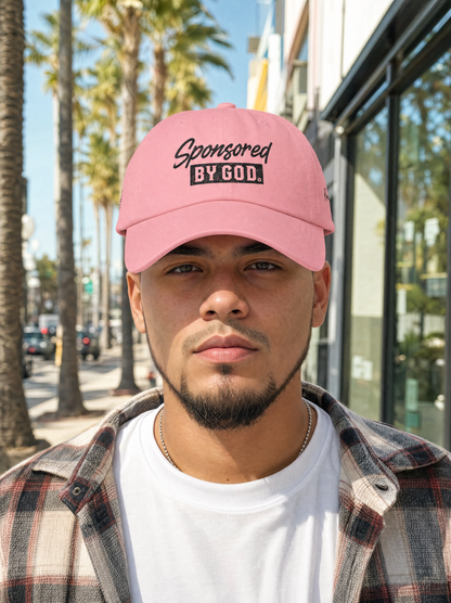 Dad Cap — "Sponsored By God" Embroidered Hat