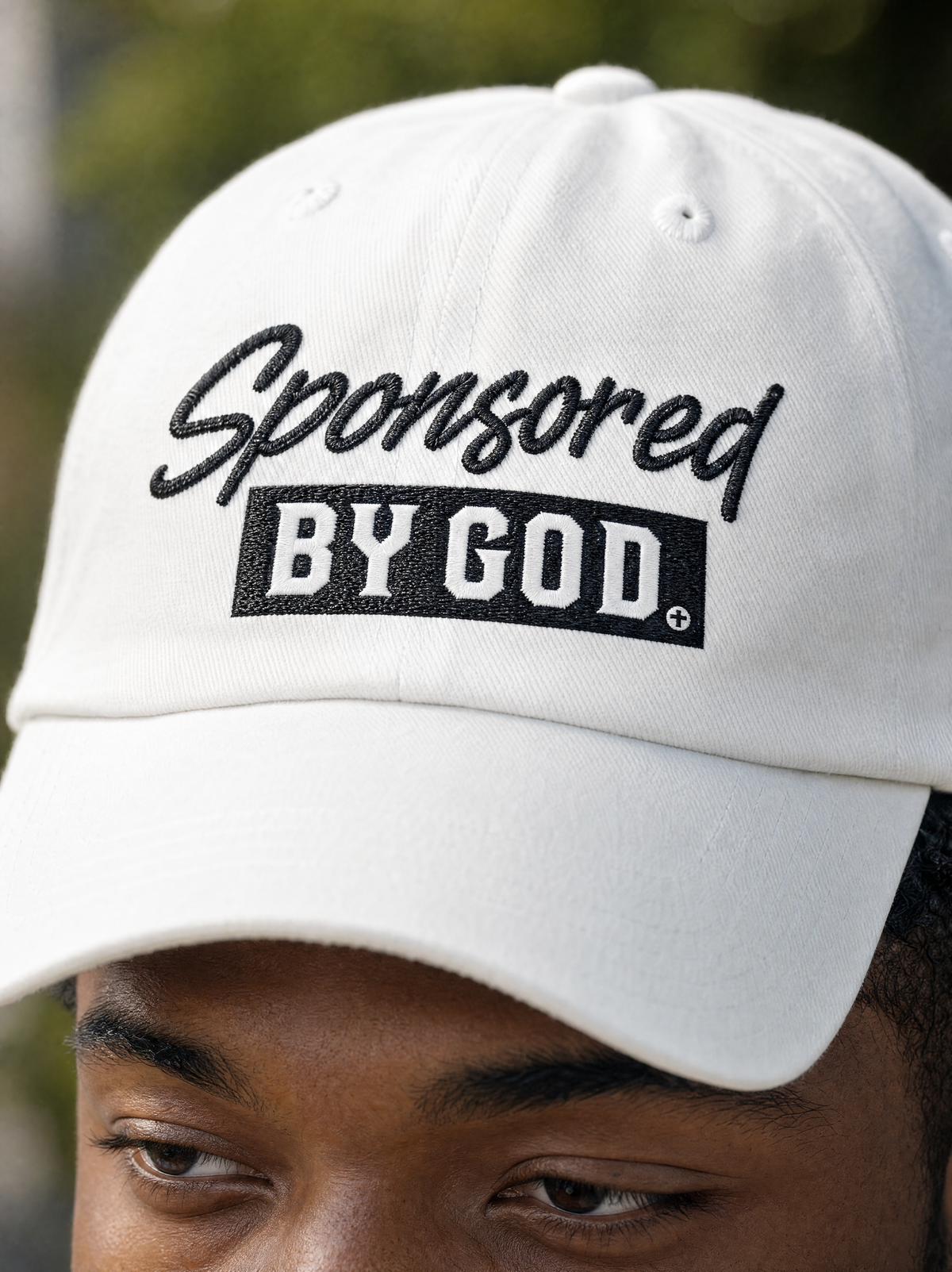 Dad Cap — "Sponsored By God" Embroidered Hat