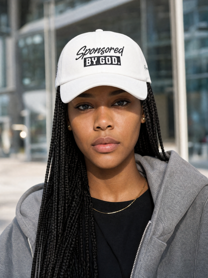Dad Cap — "Sponsored By God" Embroidered Hat