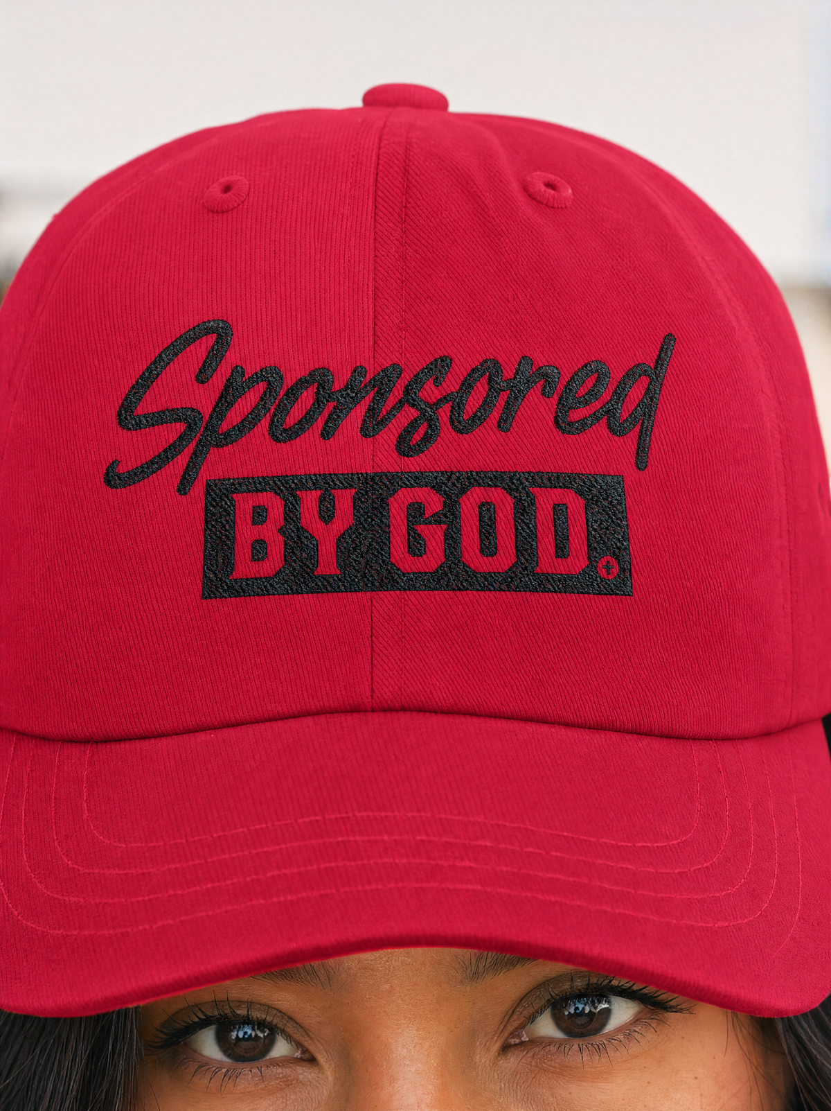 Dad Cap — "Sponsored By God" Embroidered Hat