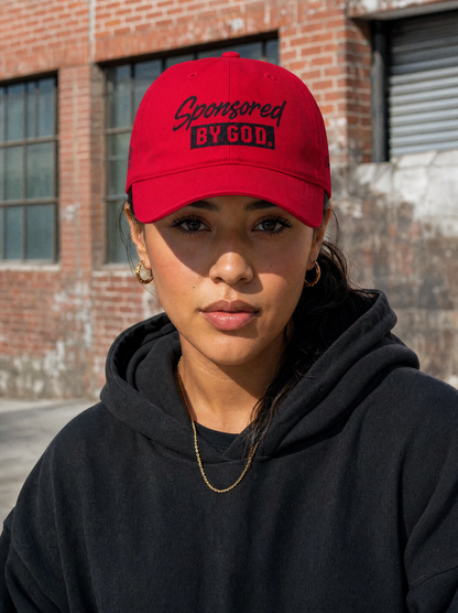 Dad Cap — "Sponsored By God" Embroidered Hat