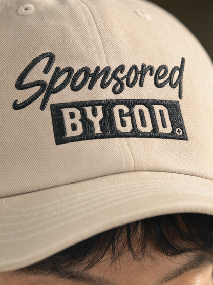 Dad Cap — "Sponsored By God" Embroidered Hat