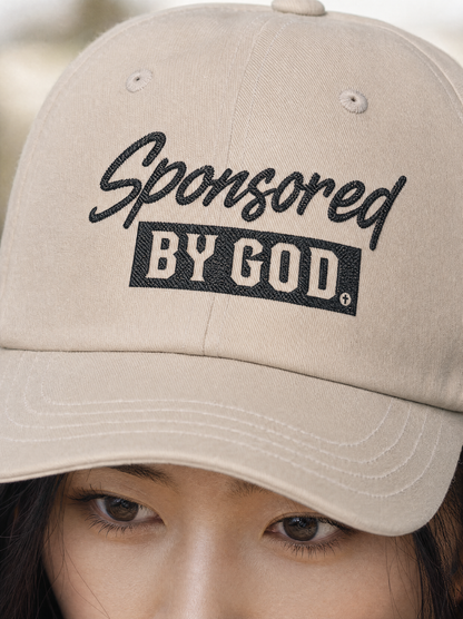 Dad Cap — "Sponsored By God" Embroidered Hat