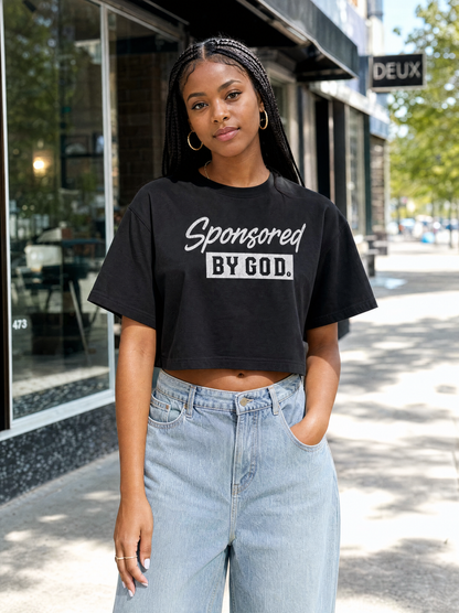 Sponsored By God Women’s Boxy Tee